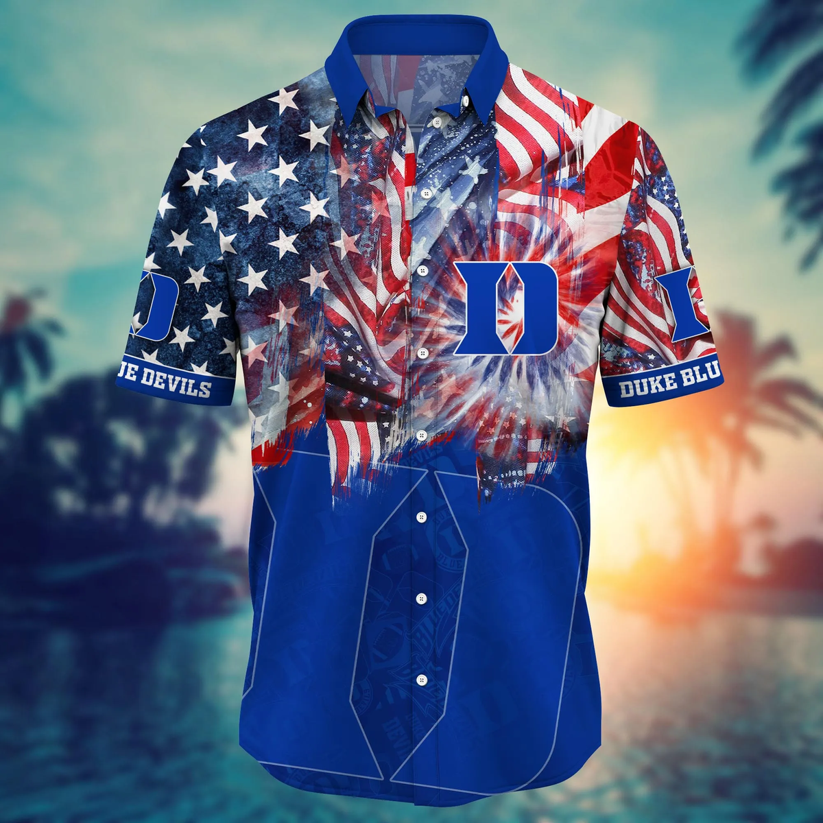Duke Blue Devils - Hawaii Shirt For Fans, Summer Football Shirts VT-HW001