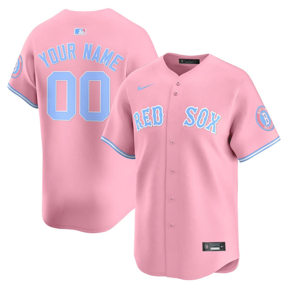 Boston Red Sox Bubblegum Pink Custom Jersey - All Stitched