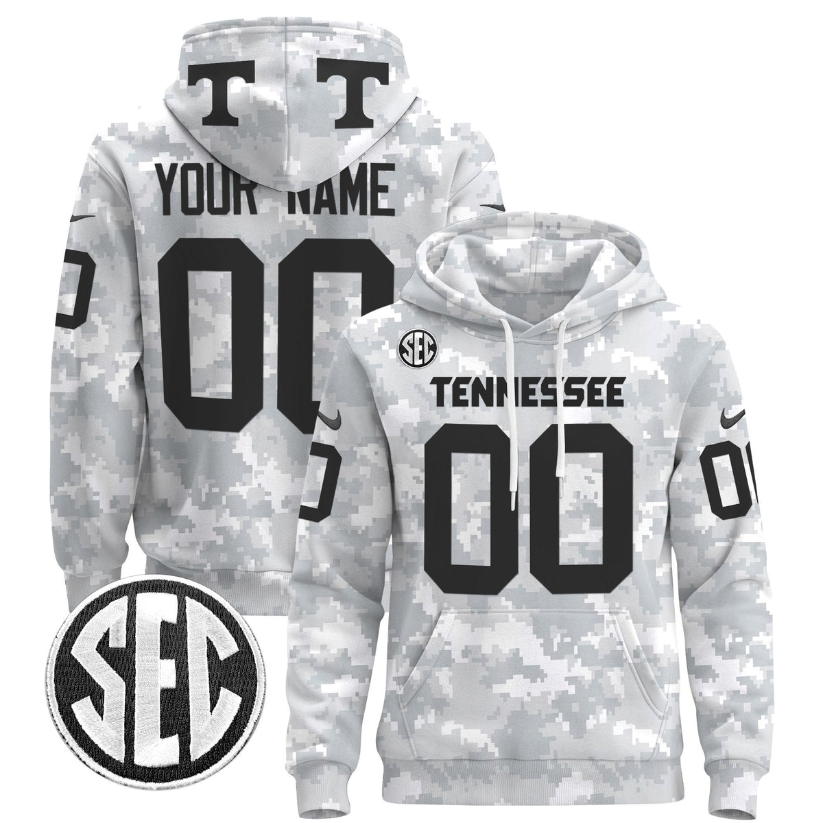 Tennessee Volunteers 2024 Salute to Service Custom Pullover Hoodie