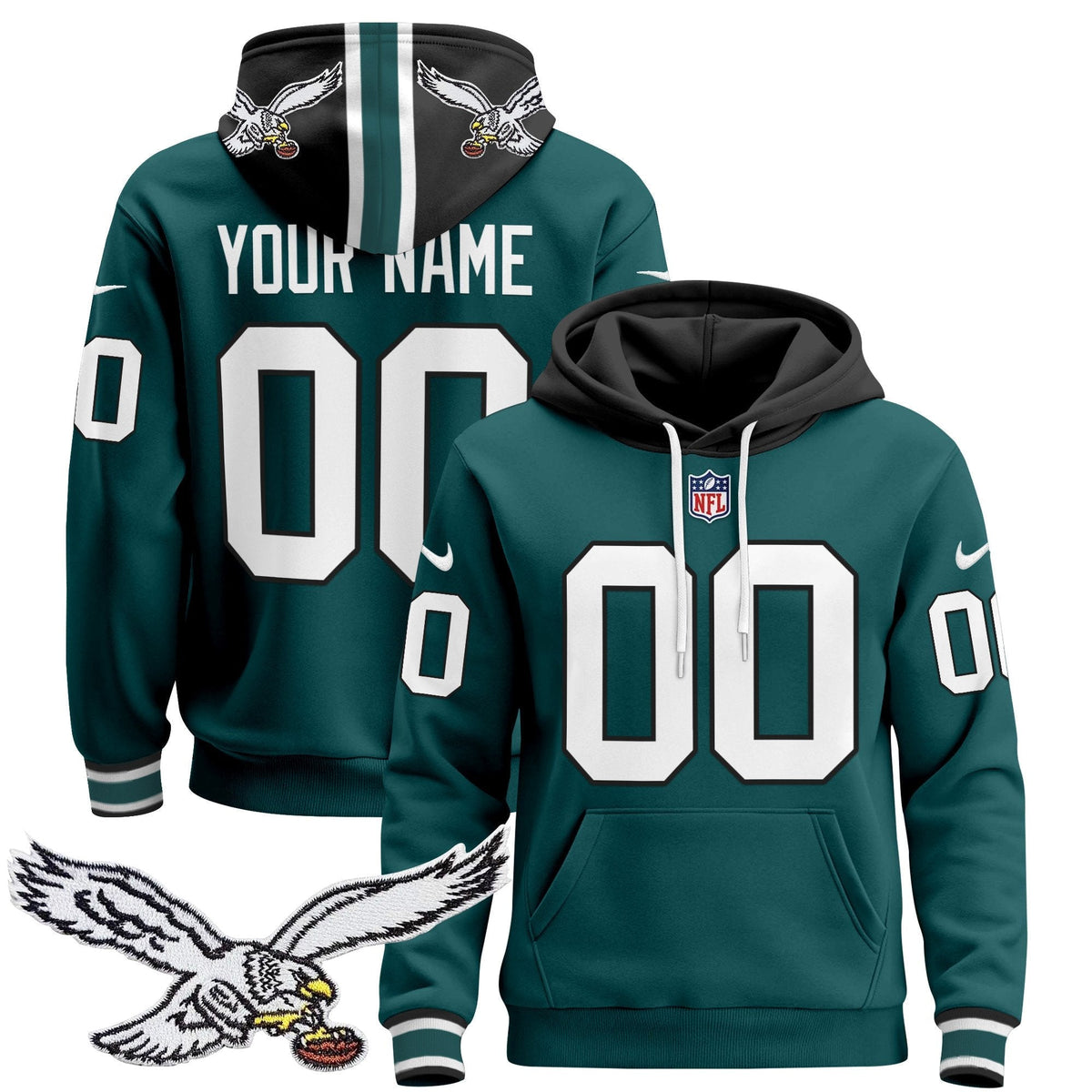 Philadelphia Eagles 2024 Custom Pullover Hoodie