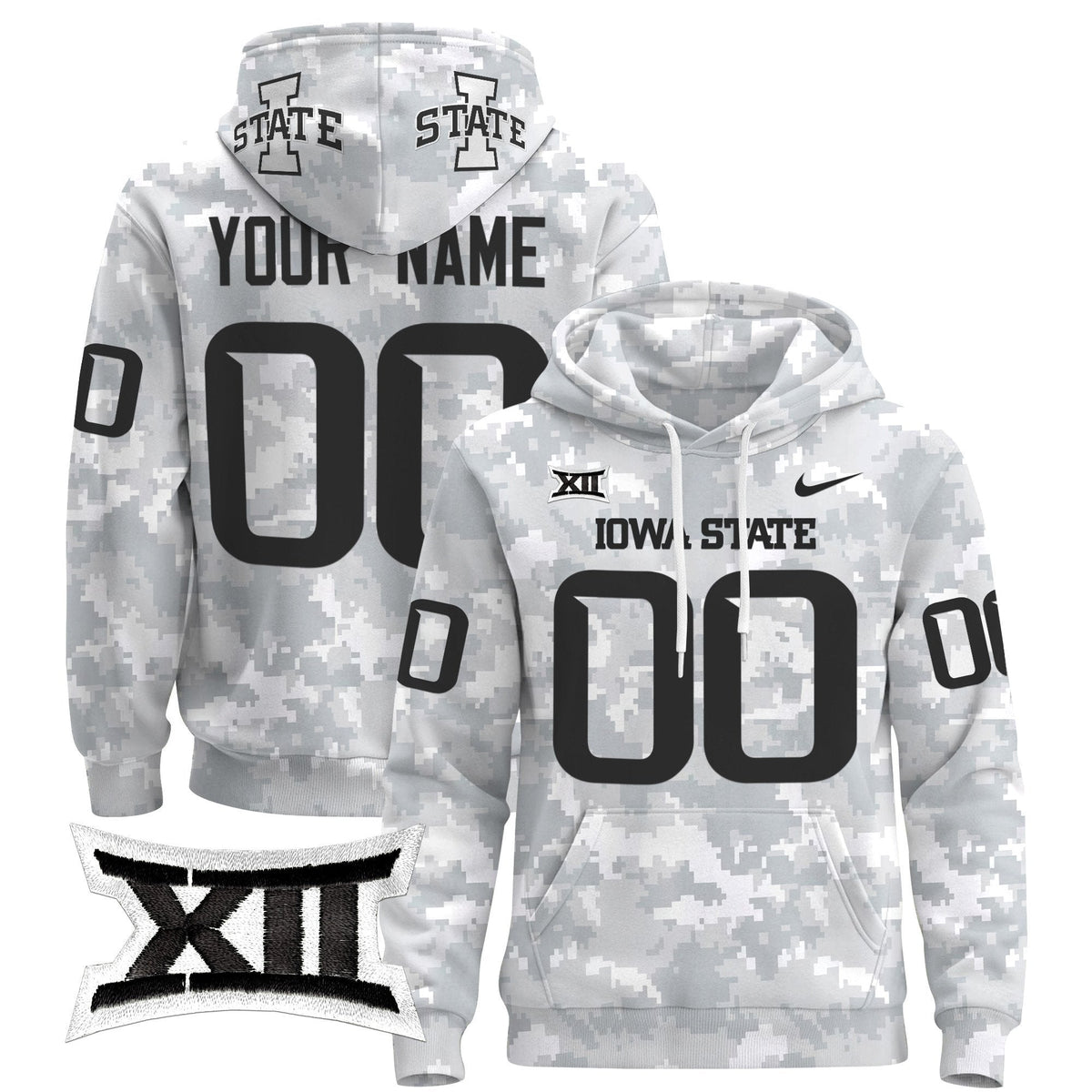 Iowa State Cyclones 2024 Salute to Service Custom Pullover Hoodie
