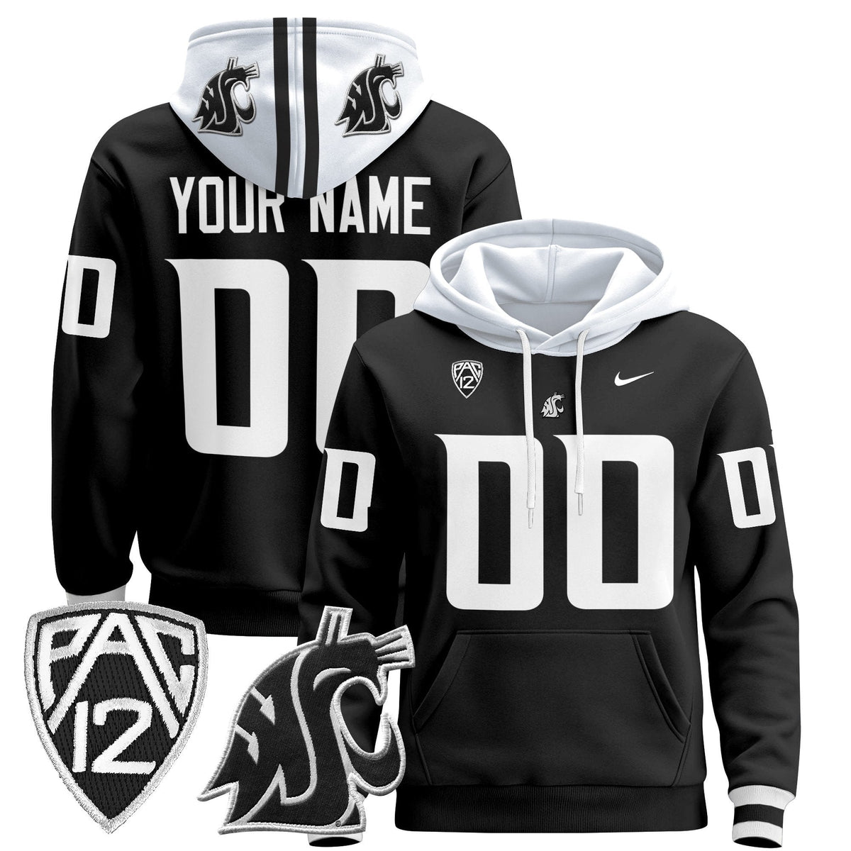 Washington State Cougars 2024 Custom Pullover Hoodie