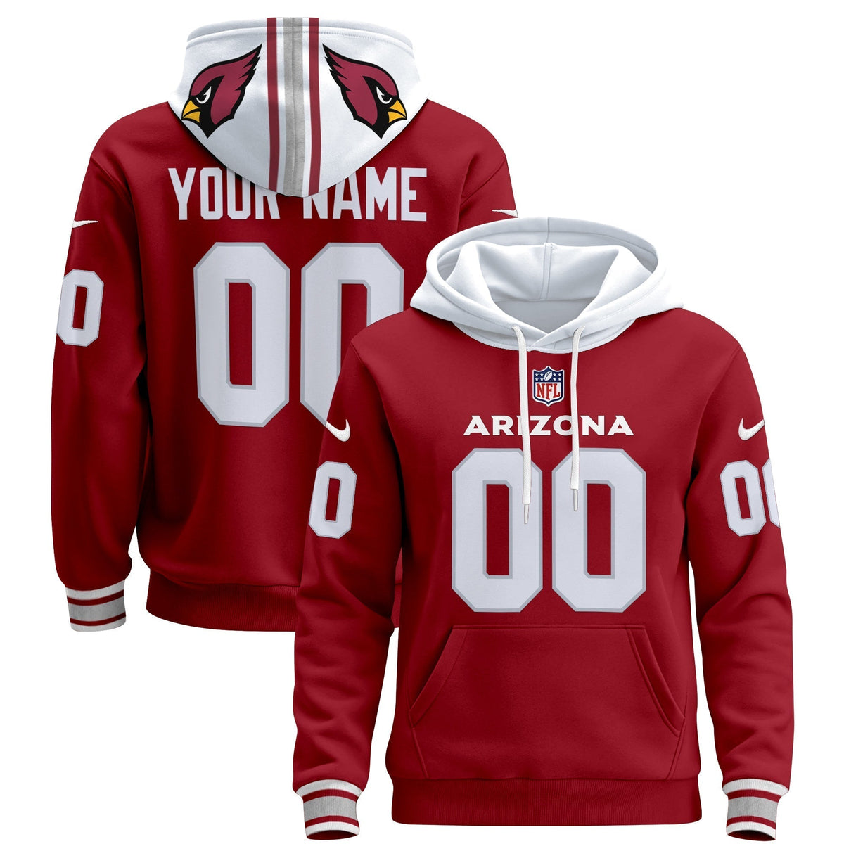 Arizona Cardinals 2024 Custom Pullover Hoodie