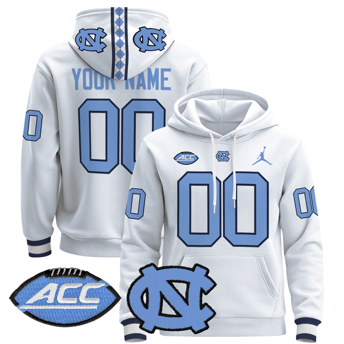 North Carolina Tar Heels 2024 Custom Pullover Hoodie