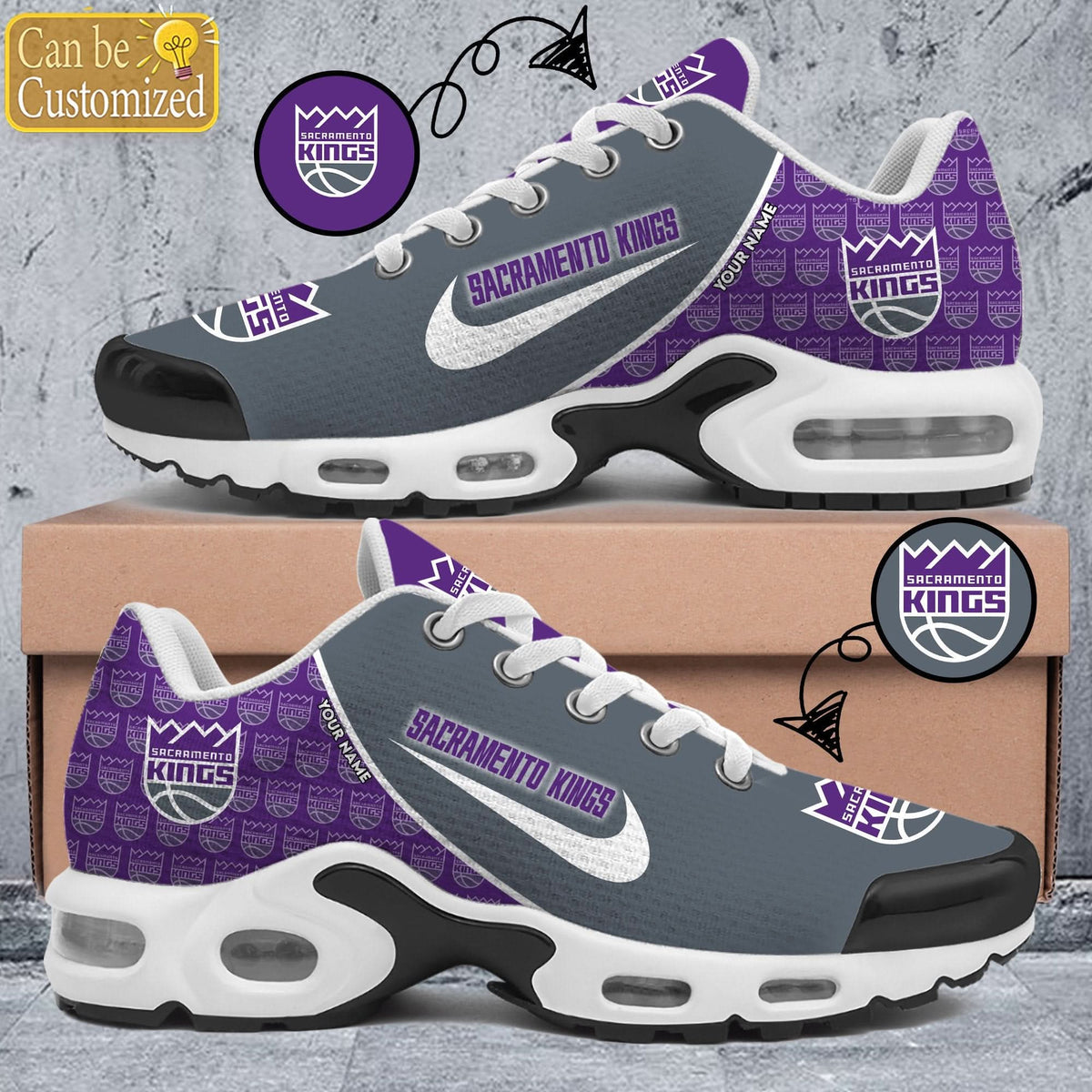 Sacramento Kings Premium A951 Shoes Personalized