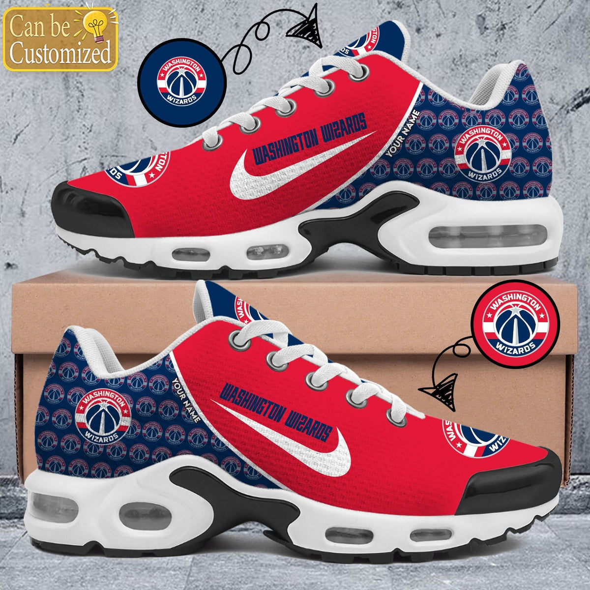 Washington Wizards Premium A951 Shoes Personalized