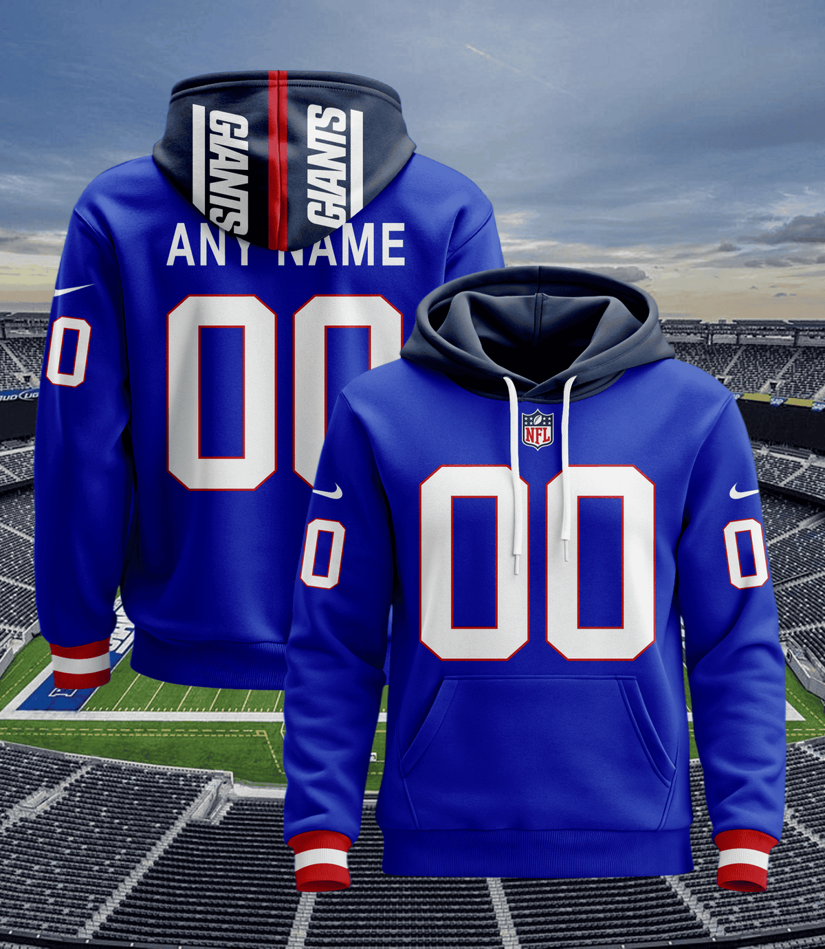 New York Giants Pullover Custom Hoodie