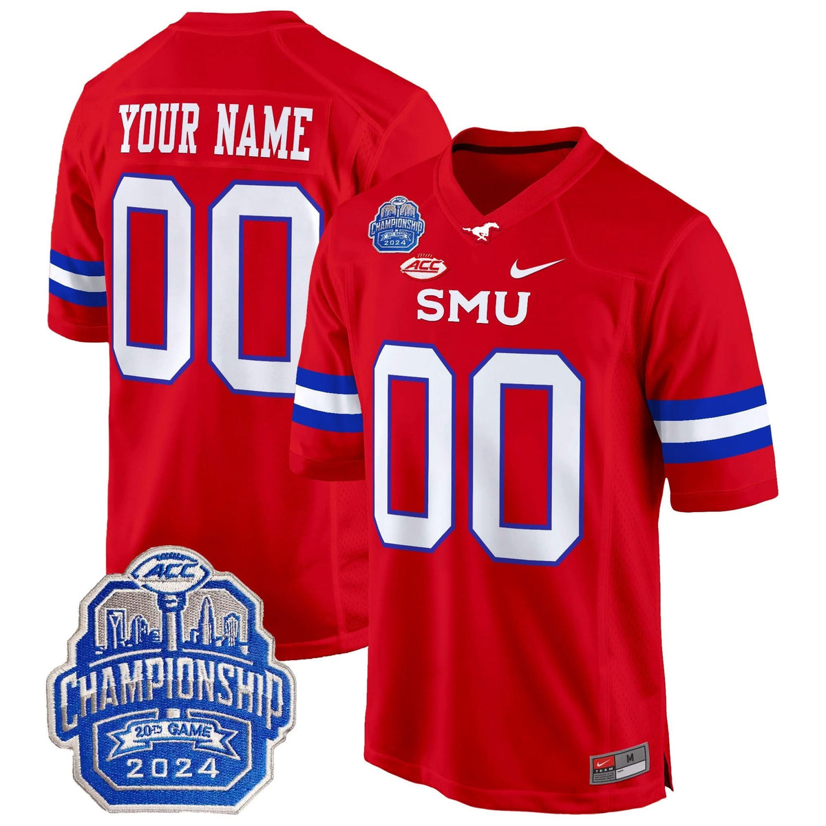 SMU 2024 ACC Championship Patch Game Custom Jersey