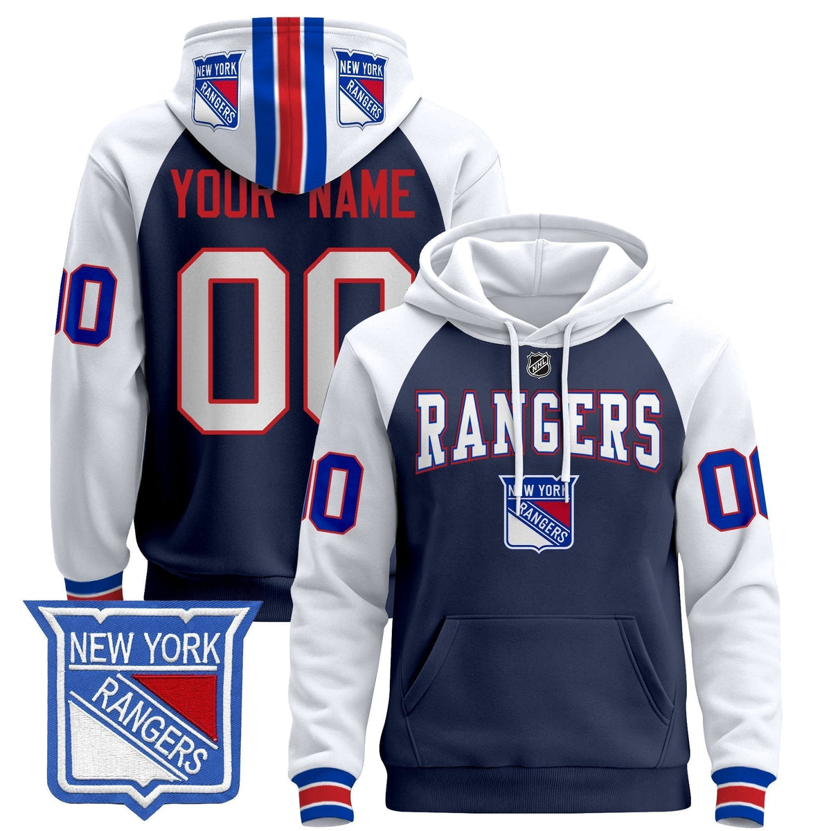 New York Rangers 2024 Custom Pullover Hoodie