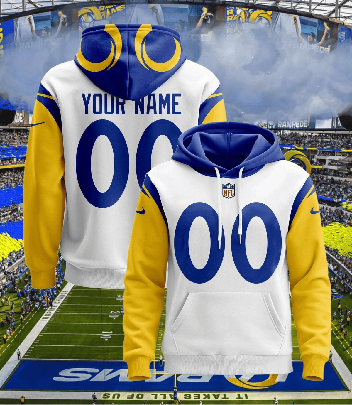 Los Angeles Rams Pullover Custom Hoodie