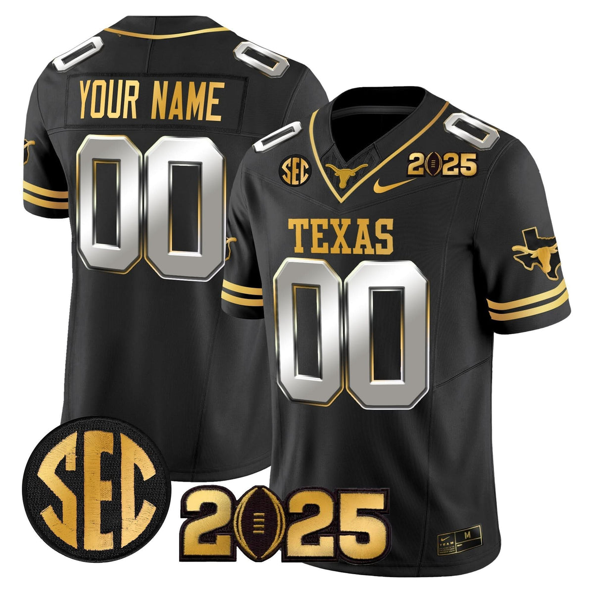 TL 2025 CFP Final Gold Patch Vapor Limited Custom Jersey