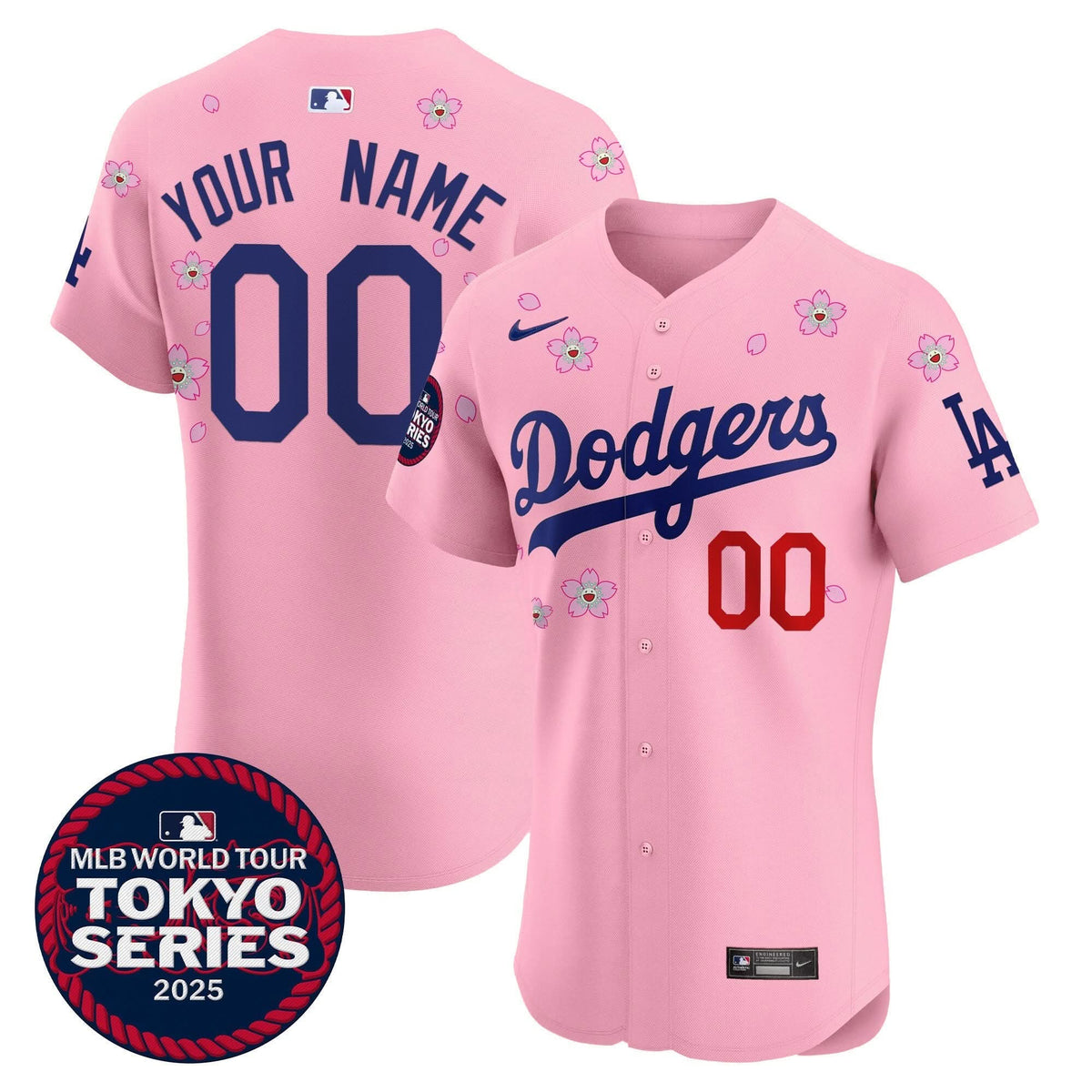 Dodgers Tokyo Series 2025 Vapor Premier Elite Custom Jersey - Stitched