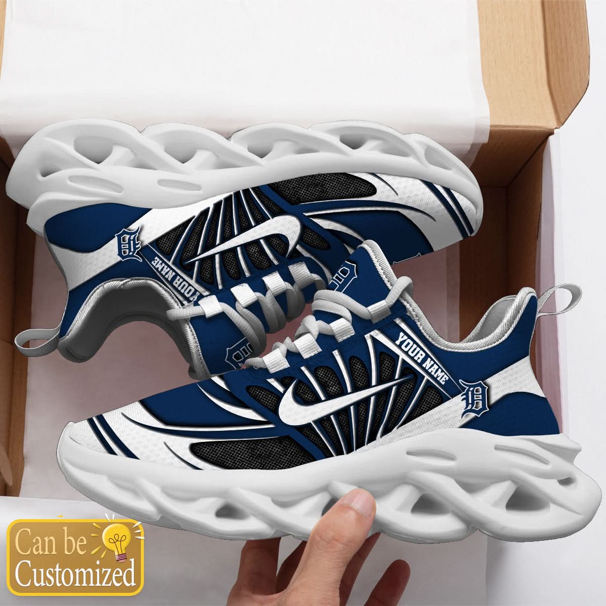 Detroit Tigers Max Soul Sneakers Personalized