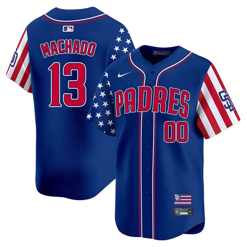 Men's San Diego Padres Independence Day Jersey - All Stitched