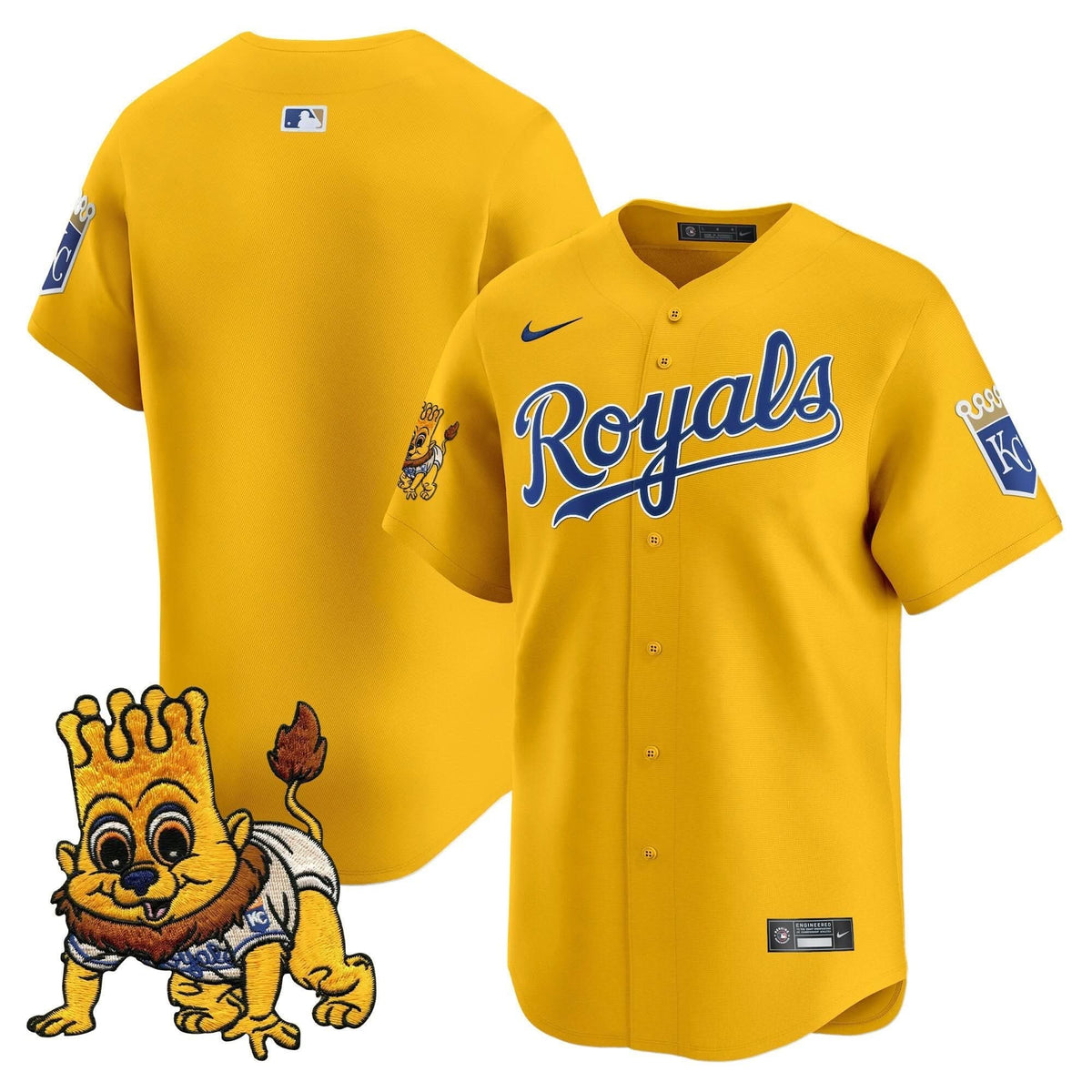 Men's Kansas City Royals Sluggerrr Patch Vapor Premier Limited Jersey - All Stitched