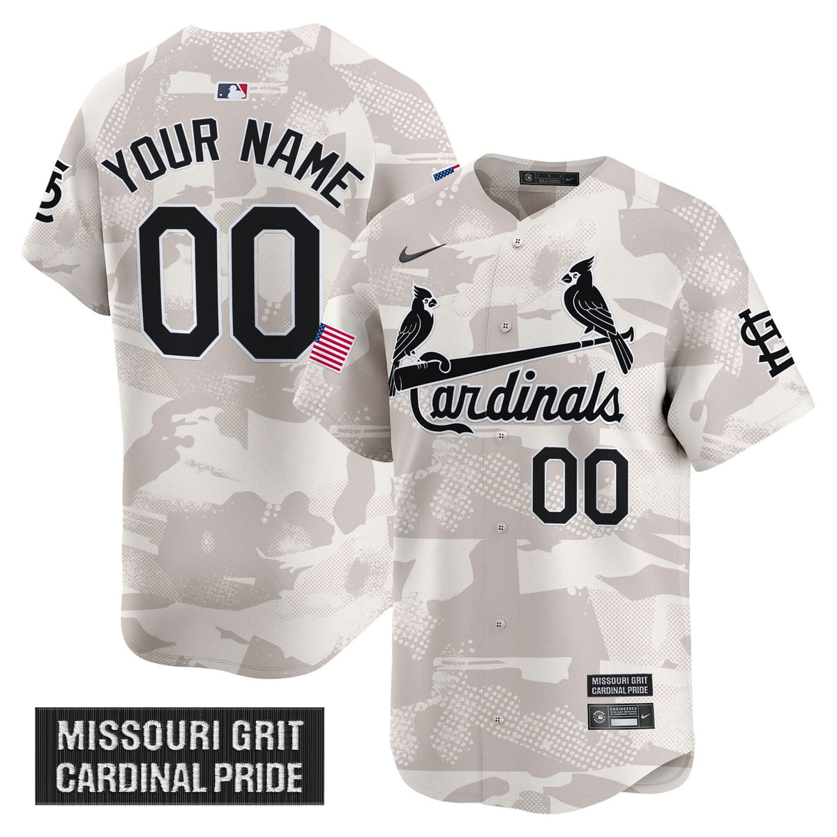 St. Louis Cardinals 2025 Armed Forces Day Vapor Premier Limited Custom Jersey - All Stitched