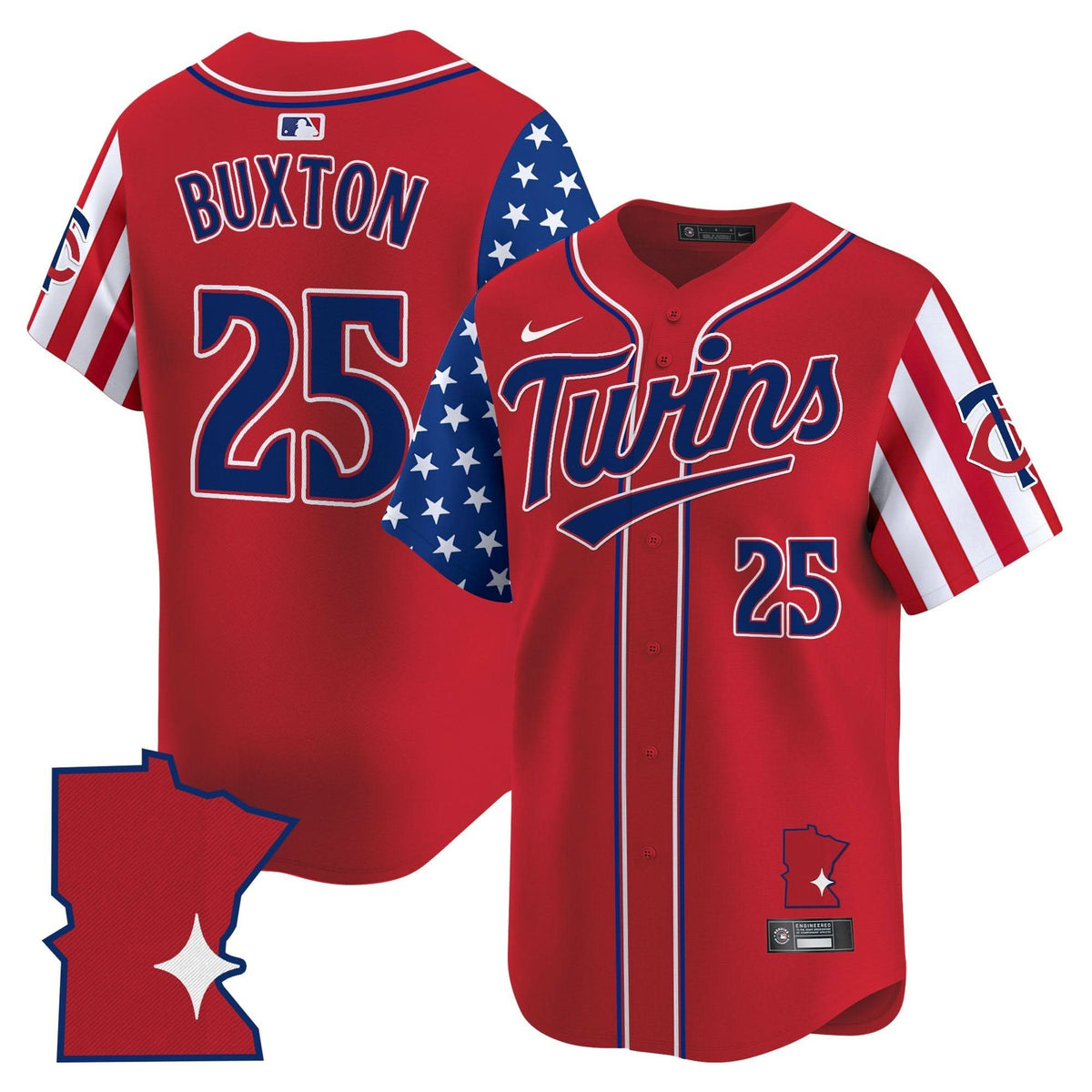 Men's Minnesota Twins 2025 Independence Day Vapor Premier Limited Jersey - All Stitched