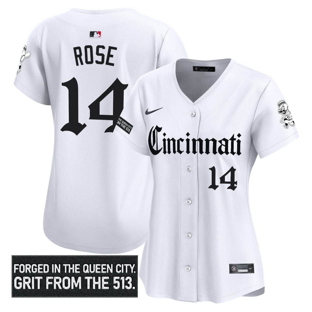 Women's Cincinnati Reds 'Gothic Queen City Edition' Vapor Premier Limited Jersey - All Stitched