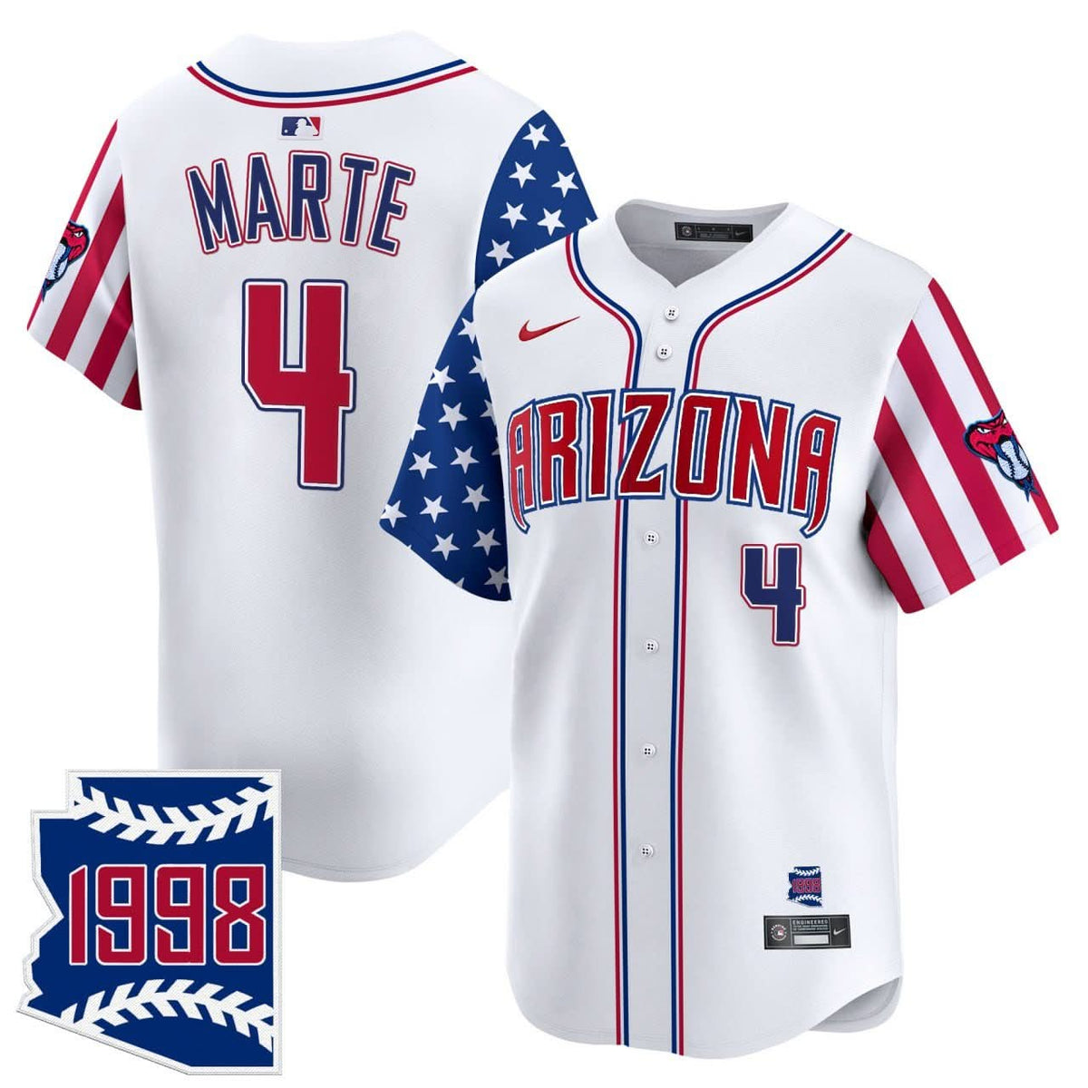 Ketel Marte Arizona Diamondbacks Independence Day Limited Jersey - All Stitched