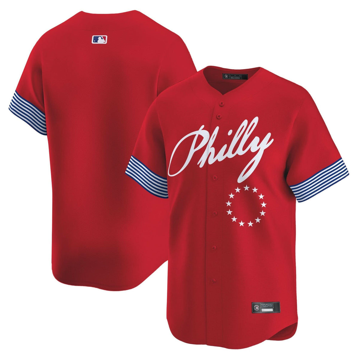 Men's Philadelphia Phillies 2025 Independence Day Vapor Premier Limited Jersey V2 - All Stitched