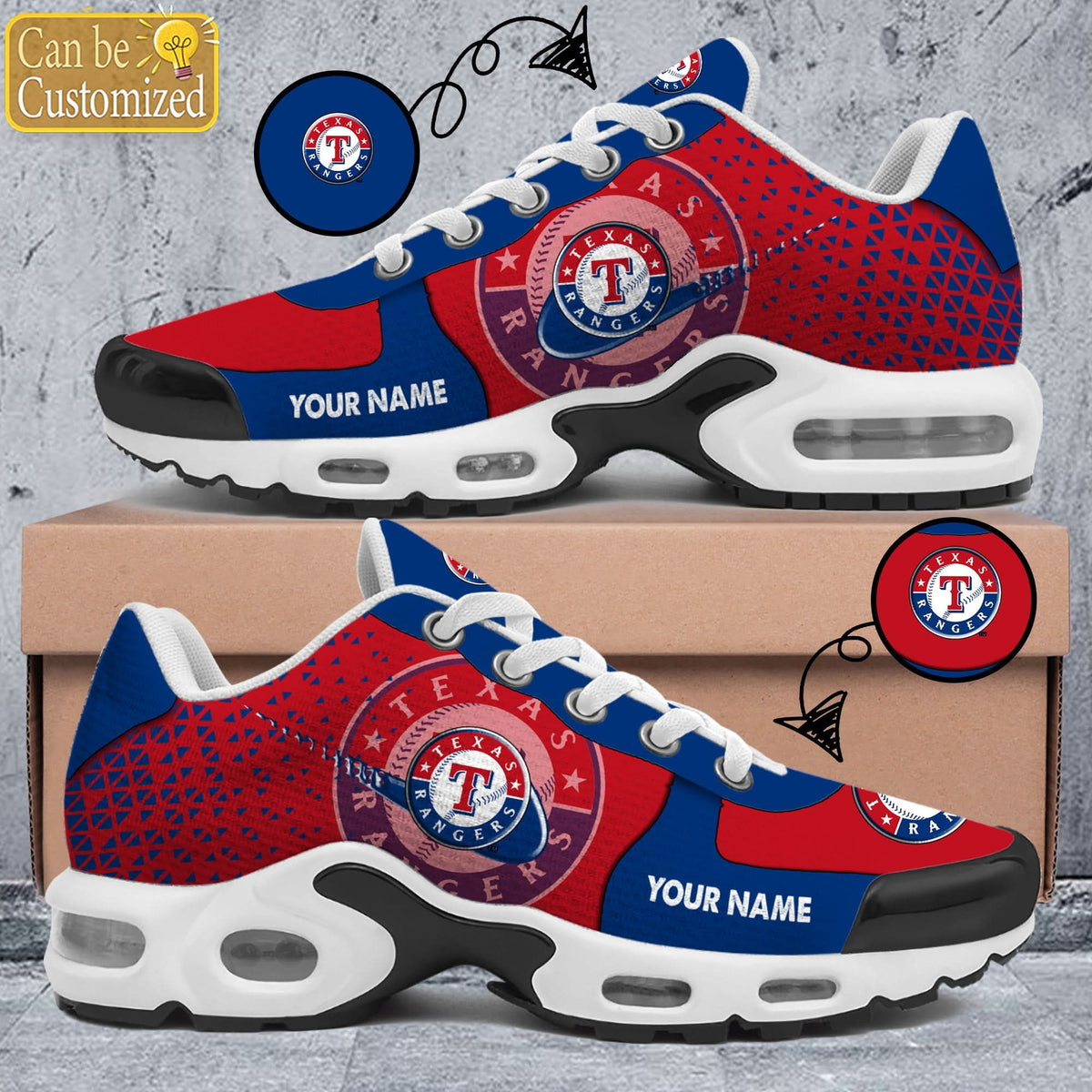 Texas Rangers Premium A951 Shoes Personalized