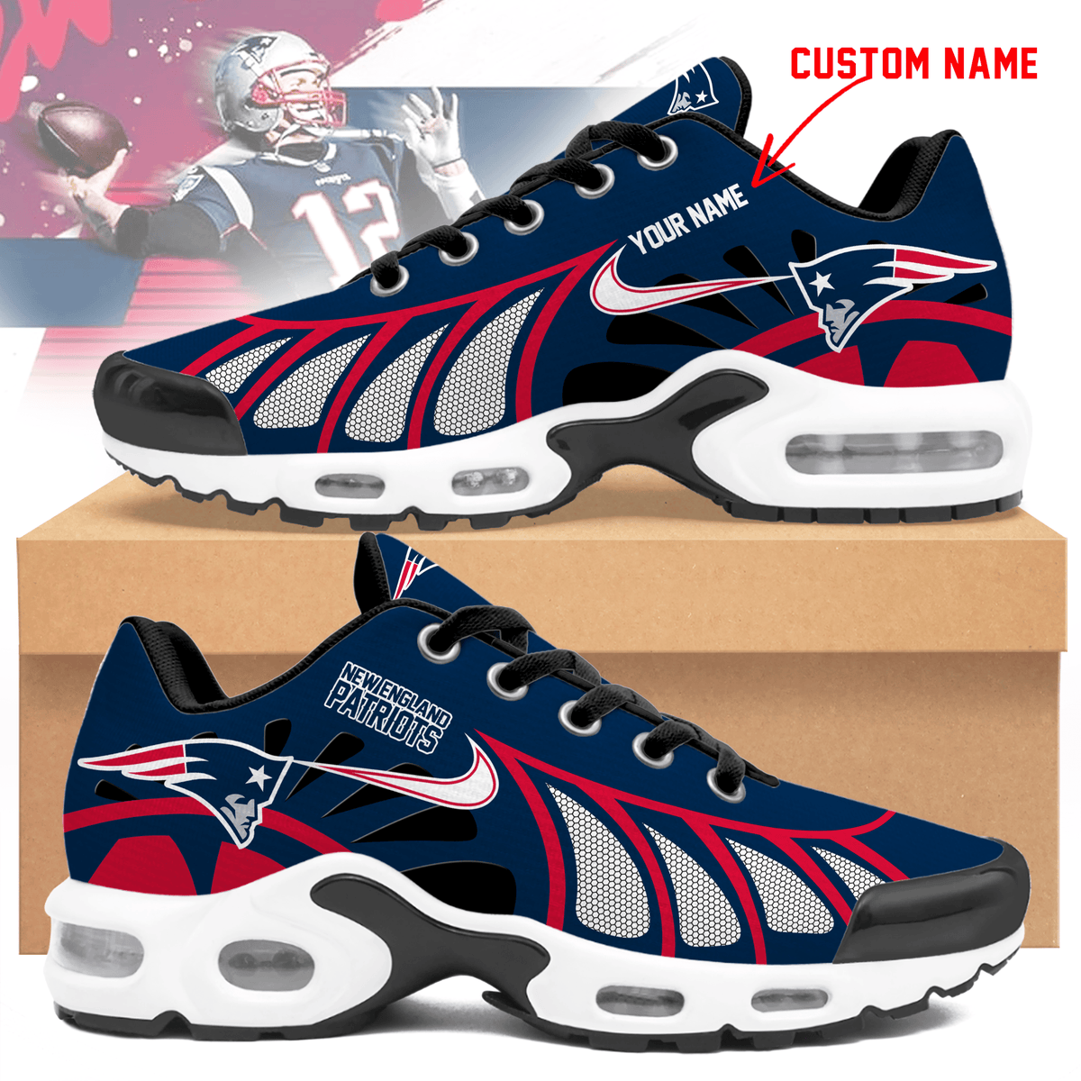 New England Patriots | Personalized Air Max Shoes Limited Edition TD 050625