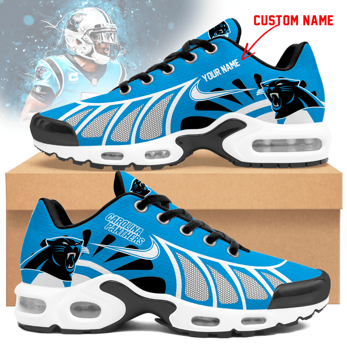 Carolina Panthers | Personalized Air Max Shoes Limited Edition TD 050625