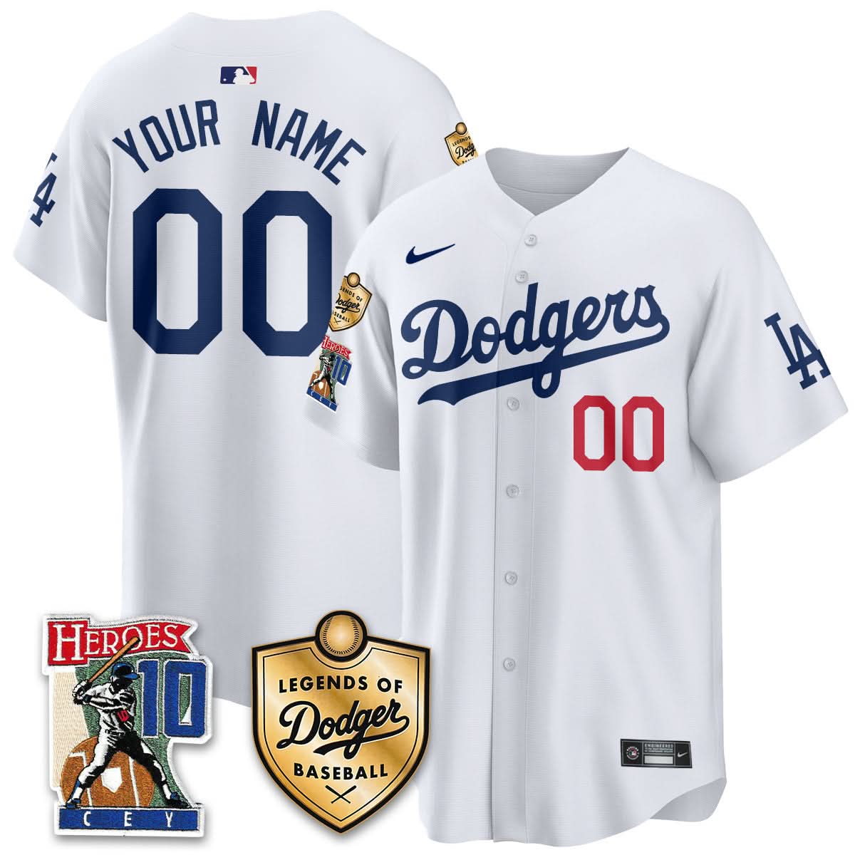 Dodgers Ron Cey "Legends Of Dodgers Baseball" Custom Jersey - All Stitched