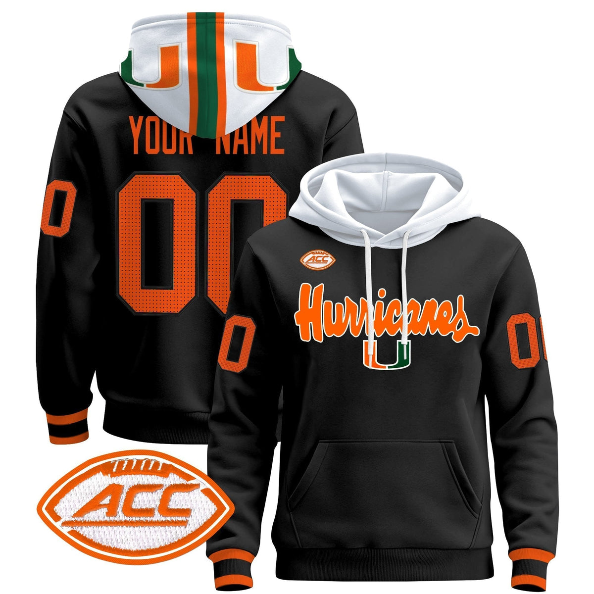 Miami Hurricanes 2025 Premium Custom Pullover Hoodie V2