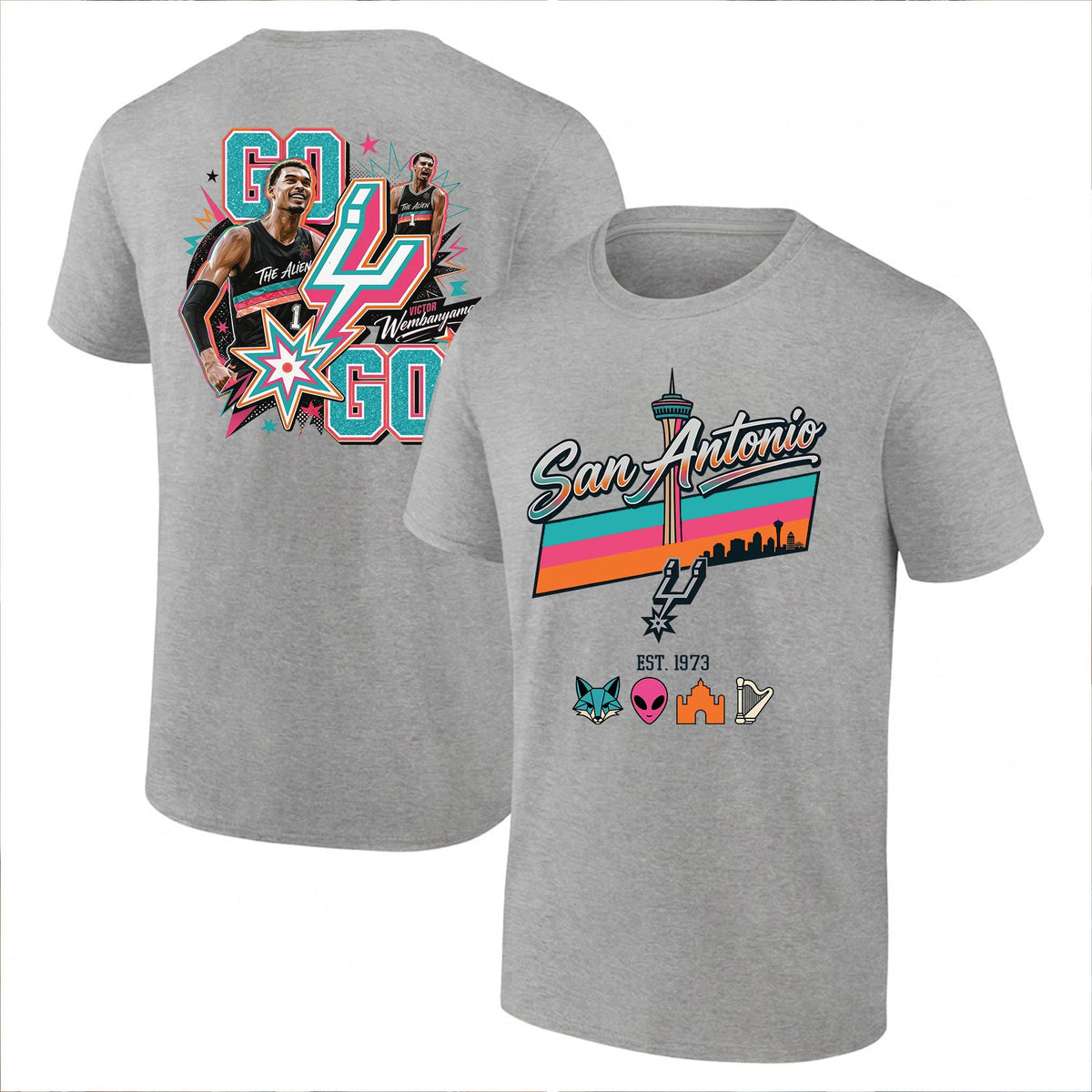 SAS 2026 Basketball Victor Wembanyama Printed T-Shirt
