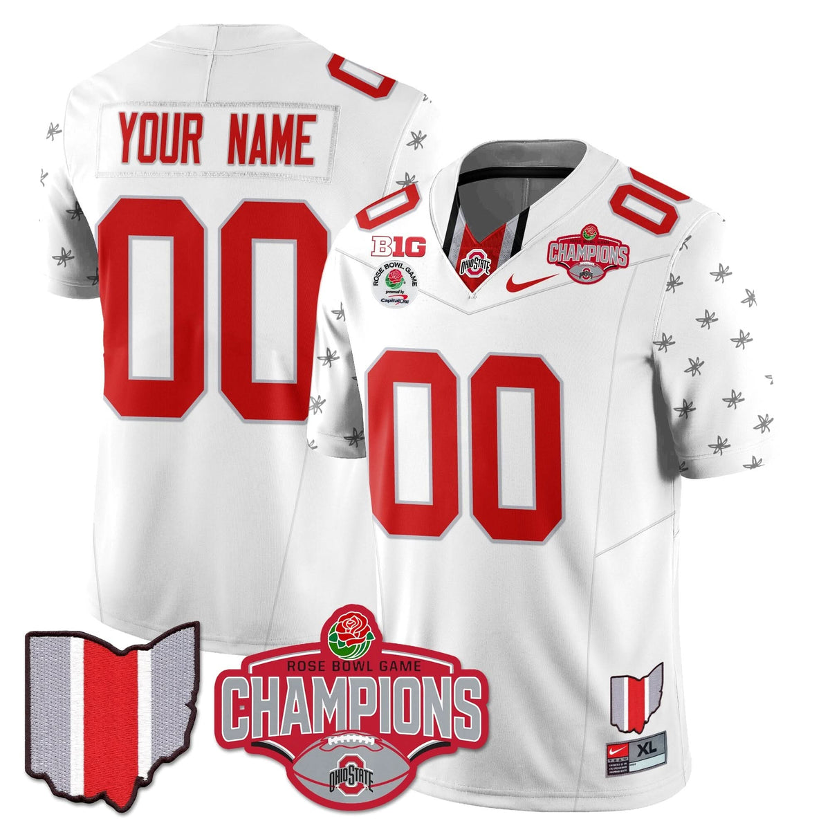 Custom OSB 2024 Rose Bowl Champions Jersey