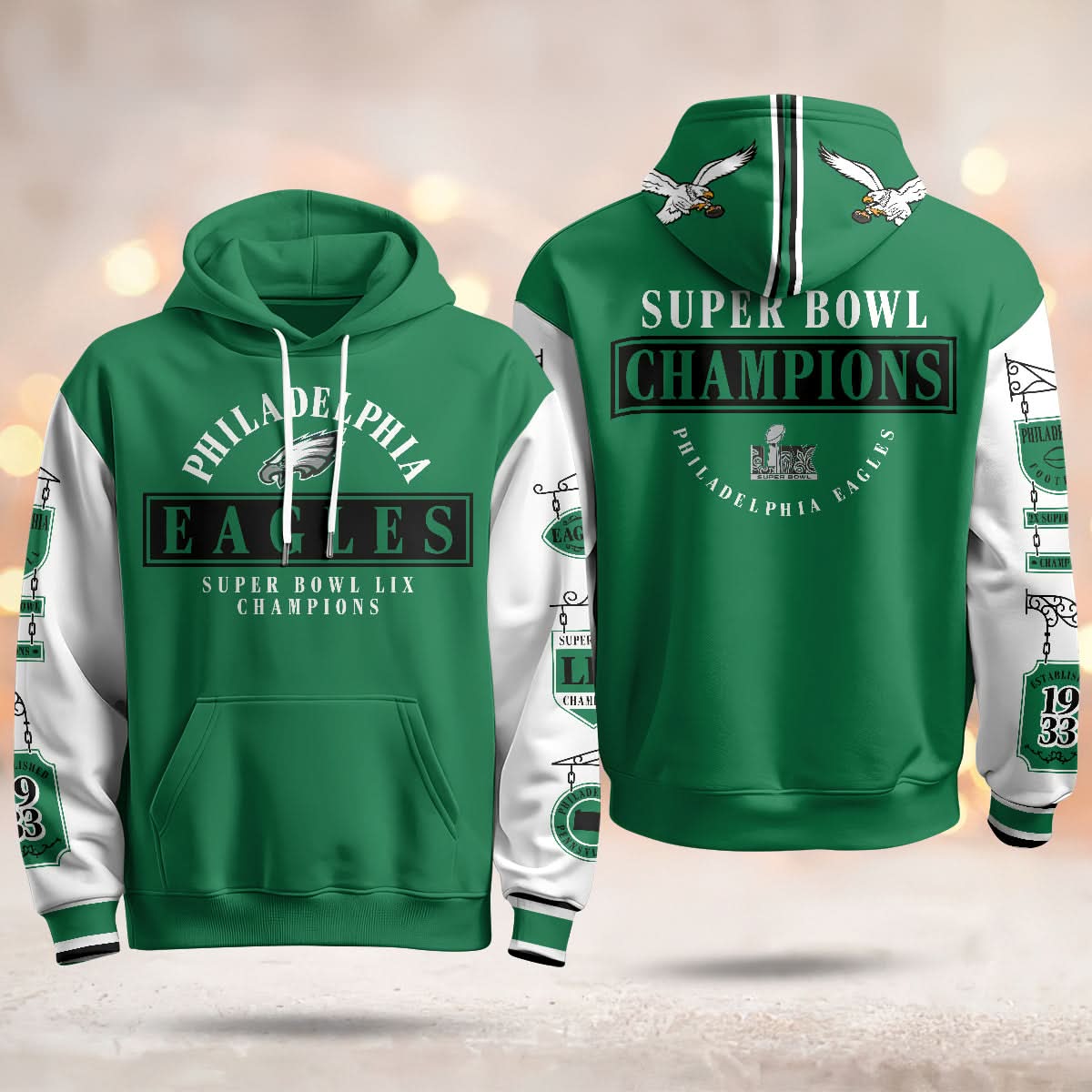 PE Super Bowl LIX Champions Hoodie - Printed