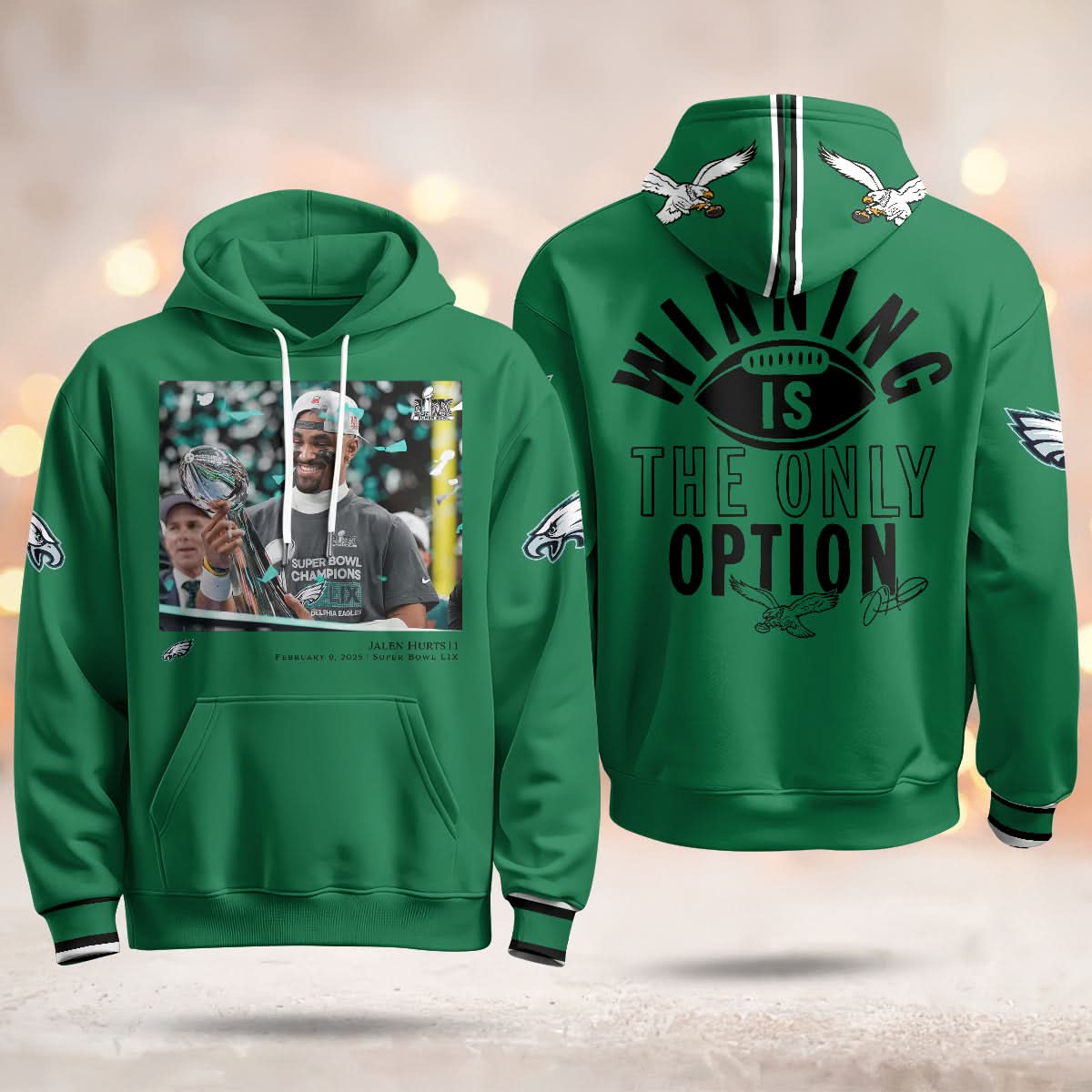 PE Super Bowl LIX Champions Hoodie - Printed
