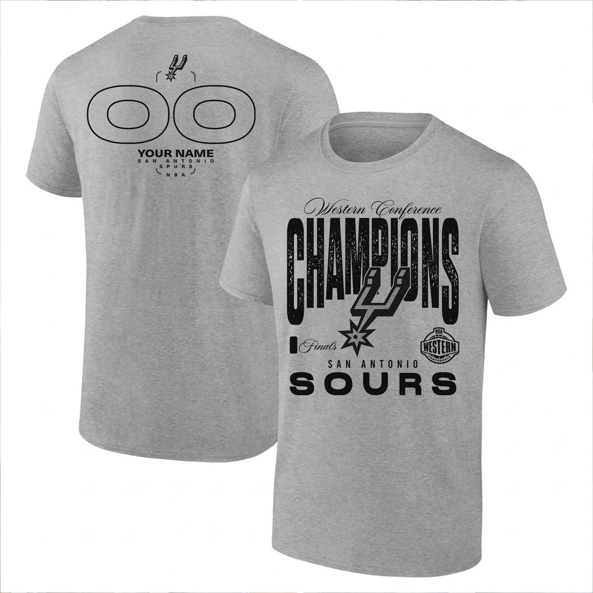 SAS 2026 Basketball Western Conference Champions Custom Printed T-Shirt