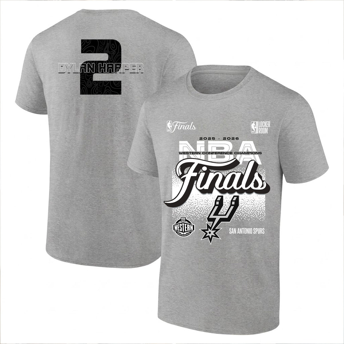 SAS 2026 Basketball Western Conference Champions Printed T-Shirt V3