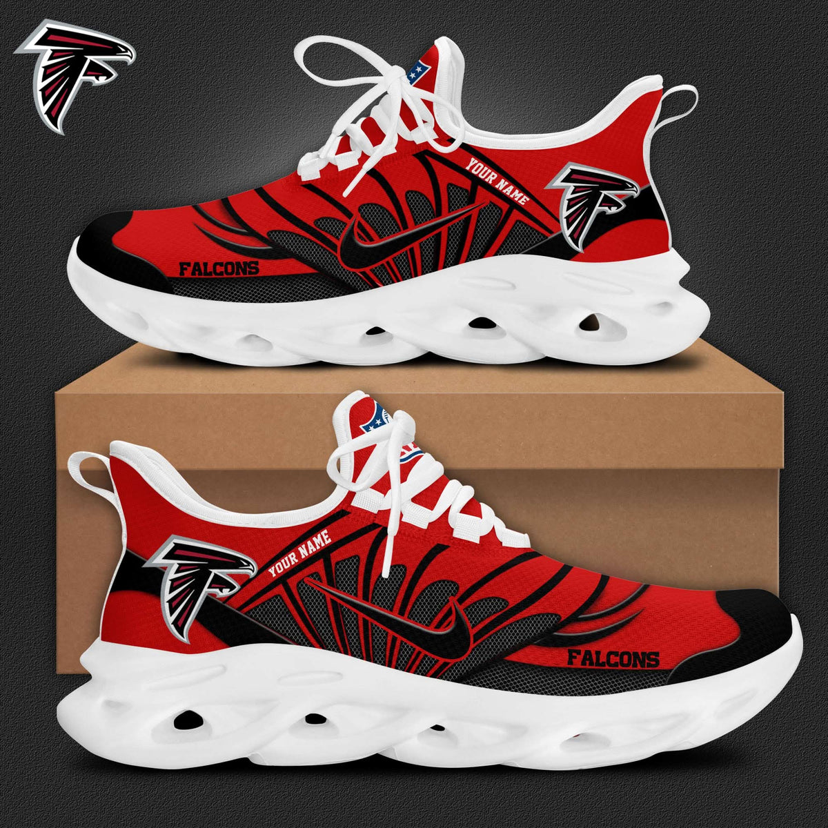 Atlanta Falcons Customized Premium Max Soul Shoes