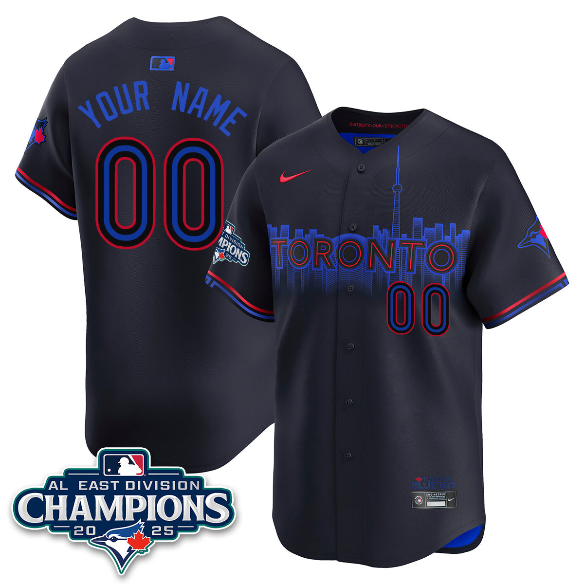 TBJ AL East Division Champions Custom Jersey - Stitched
