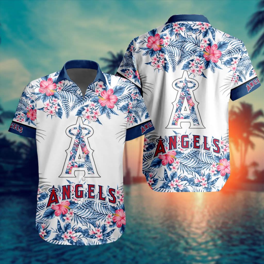 Los Angeles Angels Special Hawaiin Design Button Shirt ST2401 - The Lucky Shops