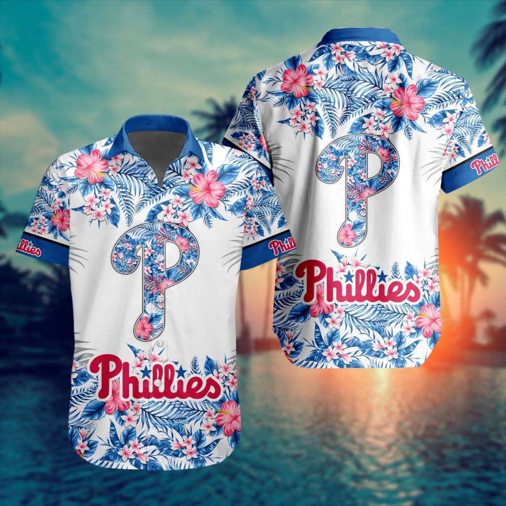 Philadelphia Phillies Special Hawaiin Design Button Shirt ST2401 - The Lucky Shops