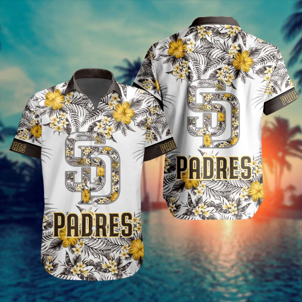 San Diego Padres Special Hawaiin Design Button Shirt ST2401 - The Lucky Shops