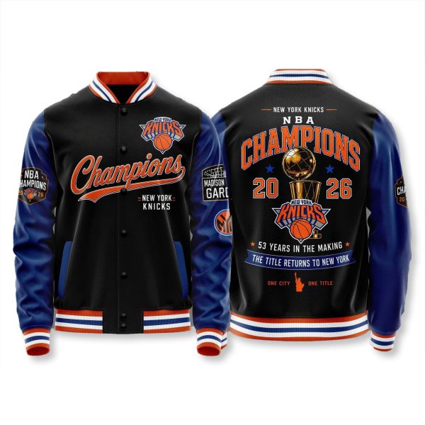 NYK 2026 Basketball Finals Champions Limited Edition Varsity Jacket V2- Printed