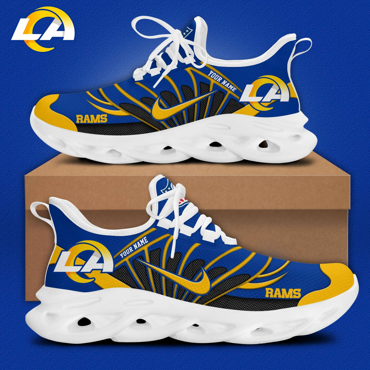 Los Angeles Rams Customized Premium Max Soul Shoes