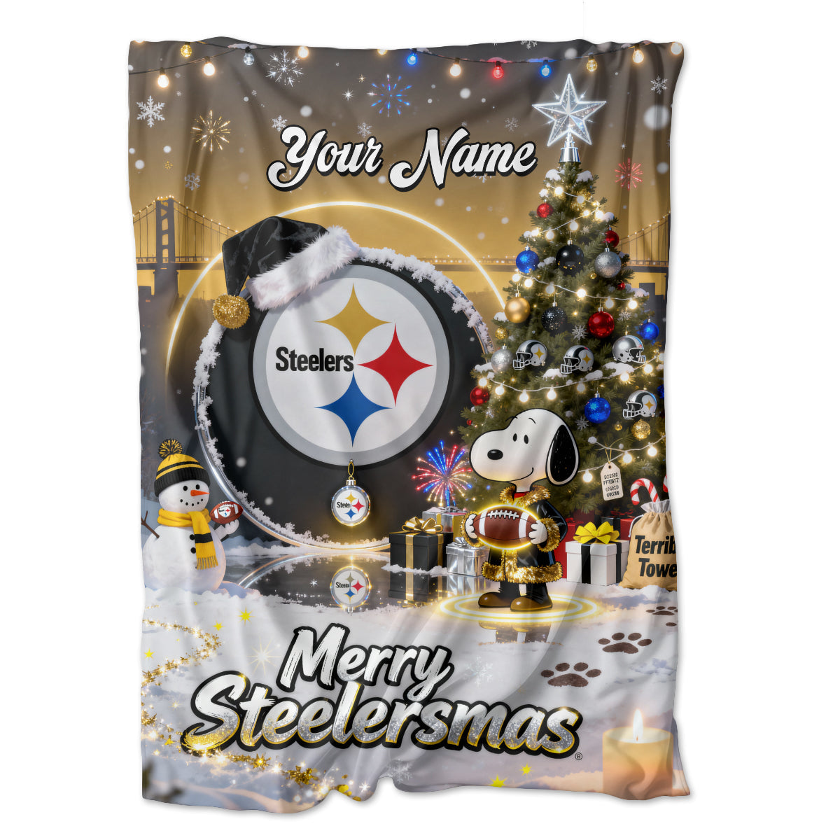 PIT x SNP | Premium Christmas Fleece Blanket & Throw Pillow