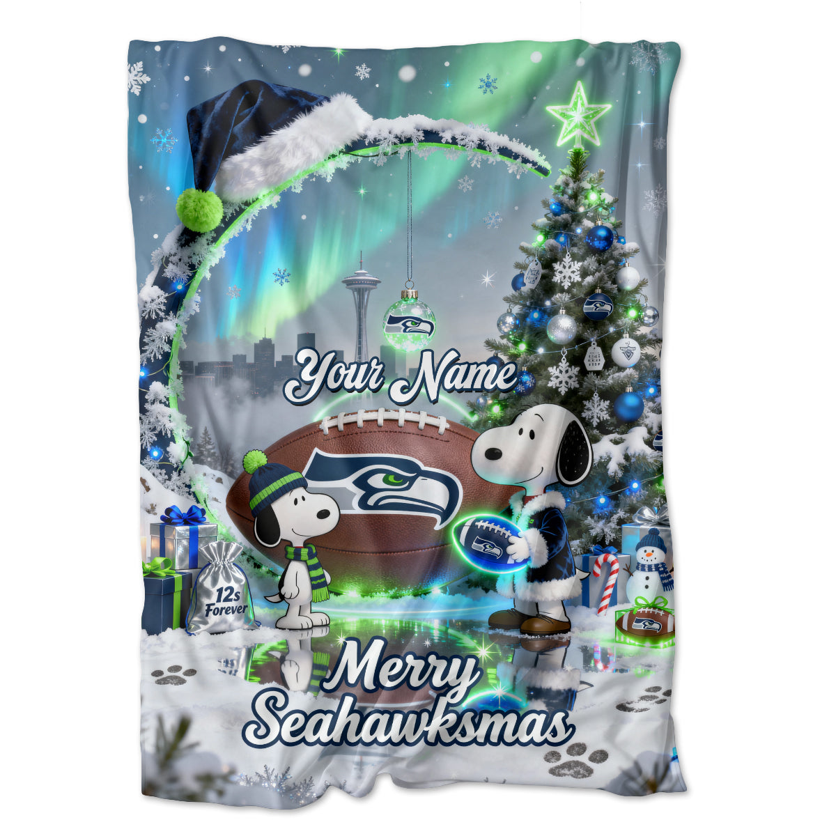 SEA x SNP | Premium Christmas Fleece Blanket & Throw Pillow