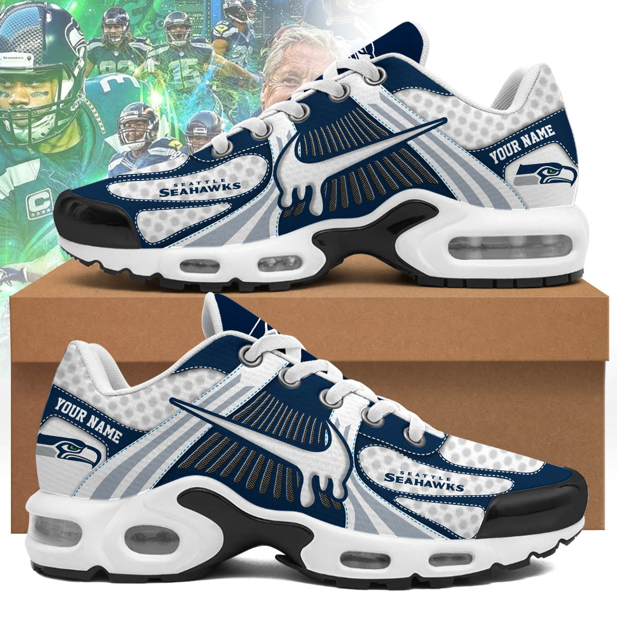 Personalized Seattle Seahawks Air Max Plus Shoes