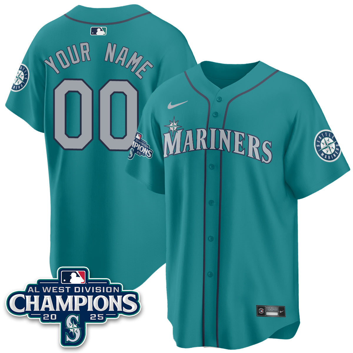 SM 2025 AL West Division Champions Custom Jersey - Stitched