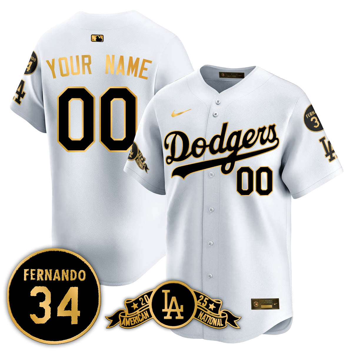 LAD 2025 National League Champions Custom Jersey - Stitched