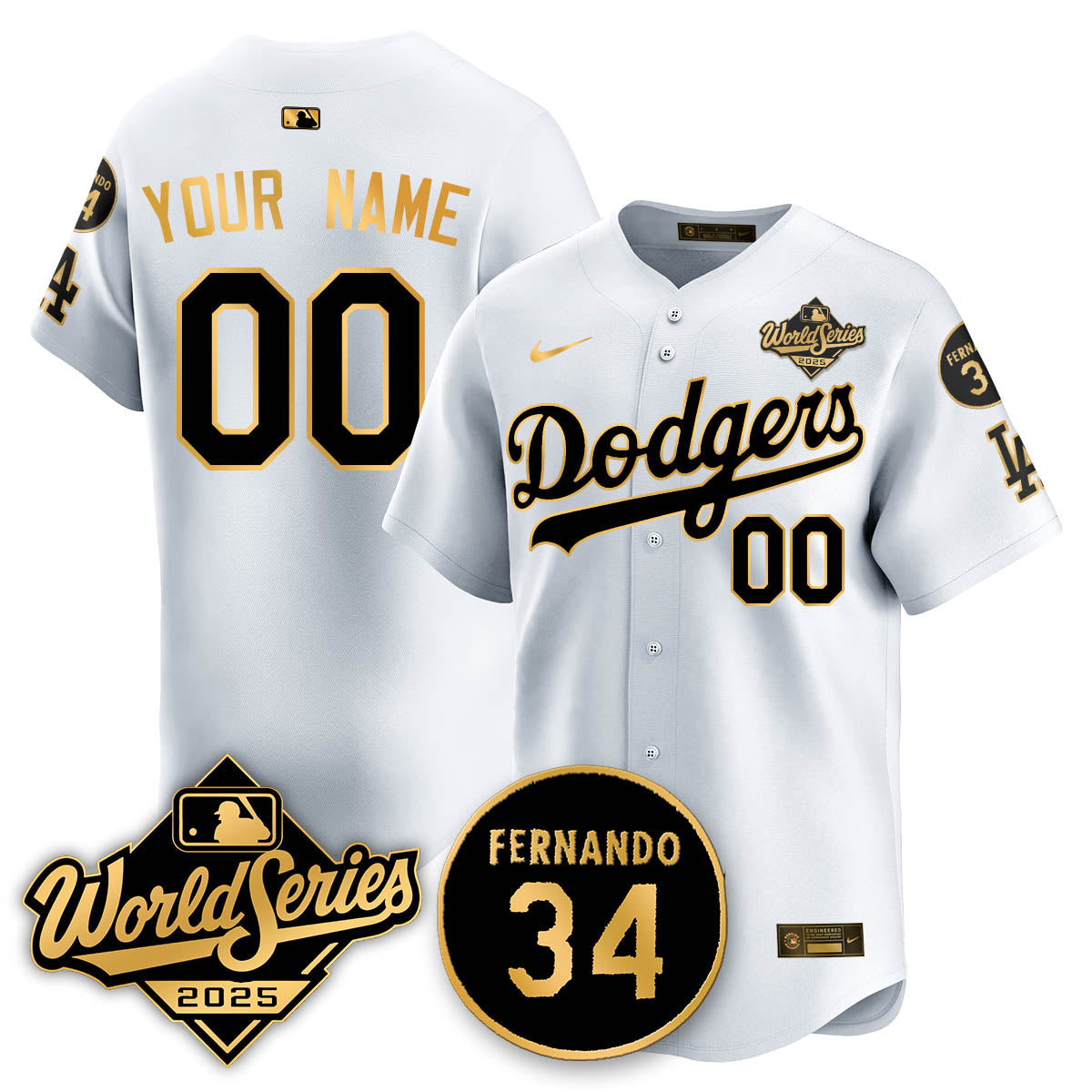 LAD 2025 National League Champions Custom Jersey - Stitched