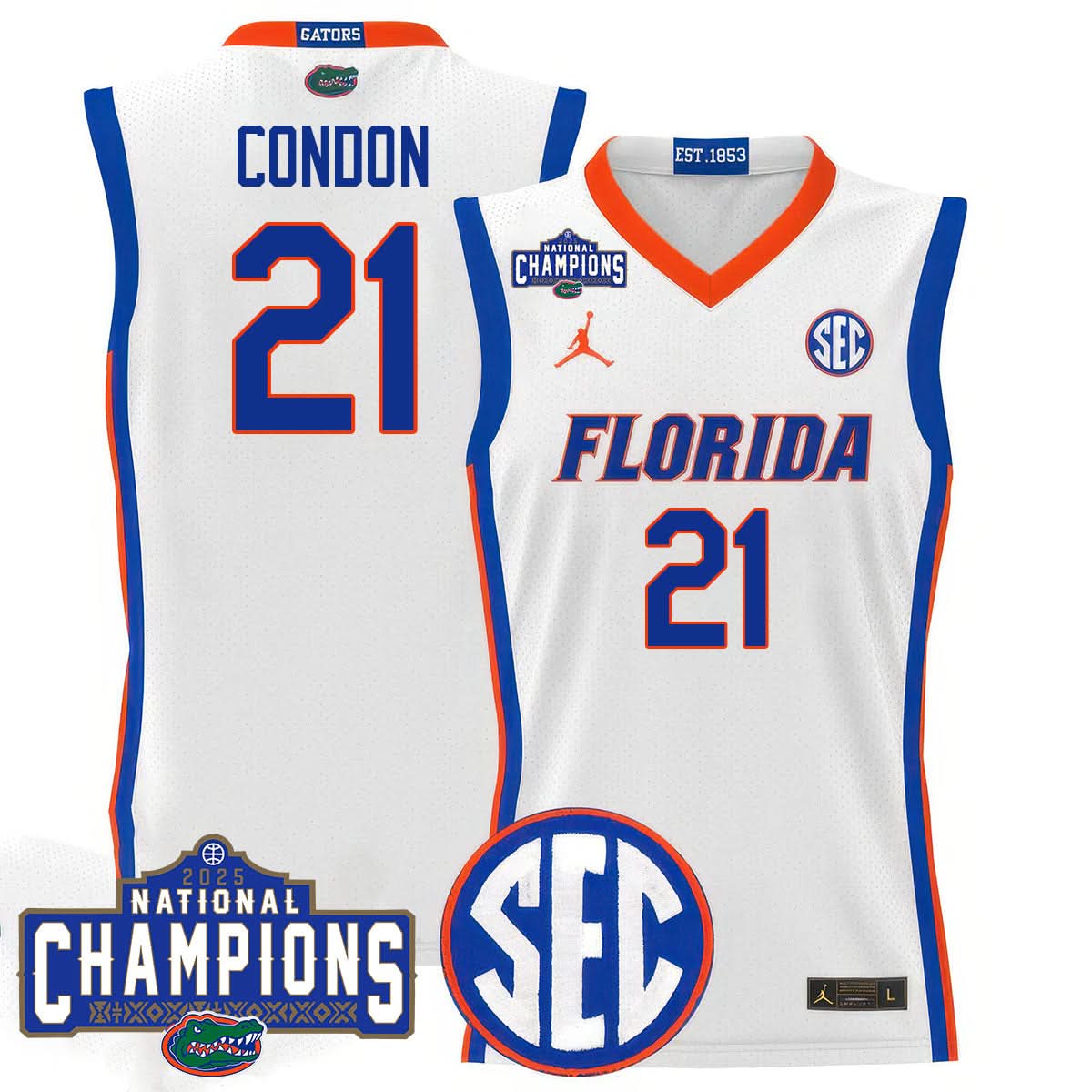 FG 2025 National Champions Basketball Jersey - Stitched