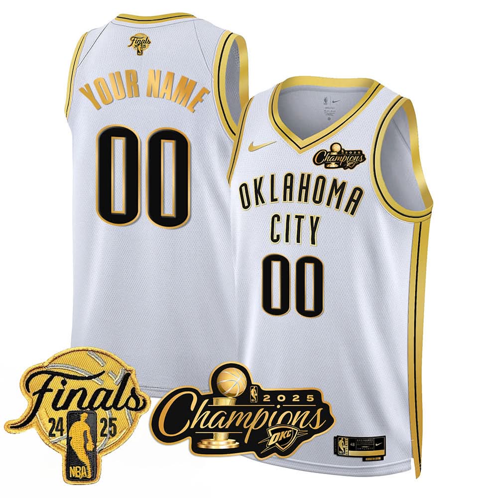 OKC 2025 Basketball Champions Custom Jersey - Stitched